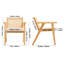 Chaise d'appoint rembourrée avec dossier en rotin
