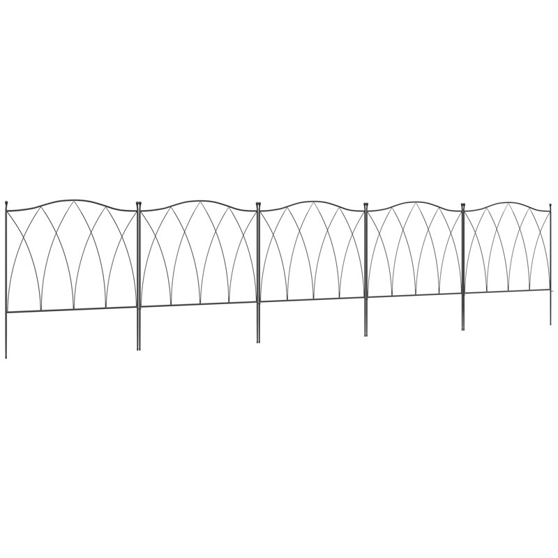 62 cm H x 0.8 cm W Border Fencing with 5 Panel(s) Included