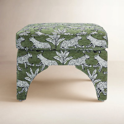 Leopard Jacquard Ottoman