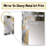 Gold and grey Modern shapes Minimalism III - Shapes Wall Mirror, Modern Decorative Mirror, Printed Metal Art-98084070