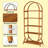 Versatile Display Rack,5-Tier Bookshelf,Compact Arched Bookcase