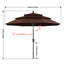 Parasol de marché en oléfine à 3 niveaux de 104 po avec inclinaison et manivelle-1392336069
