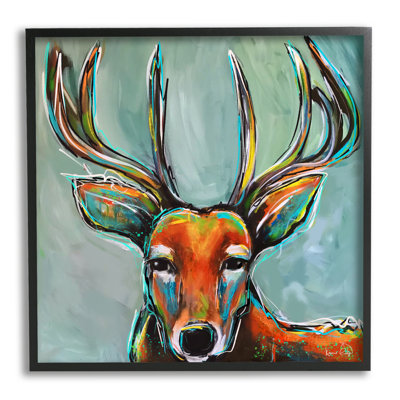 Cerf urbain moderne - peinture