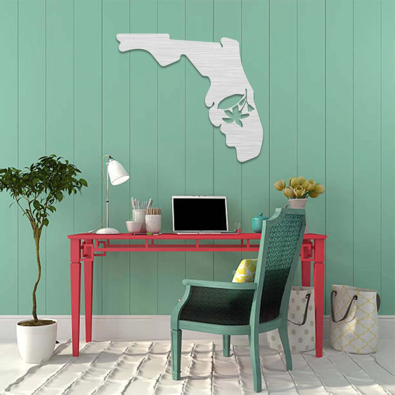 Art mural Blossom Florida State, Noir, H 28 po x l 32 po x P 0,12 po