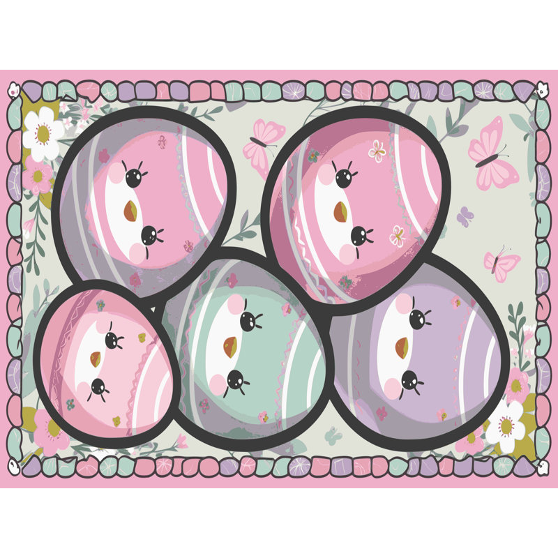 Ginza Six Washable Easter Spring Holiday Rug, Rectangle 6' x 9'