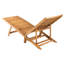 Santiago 161cm Long Reclining Teak Single Chaise