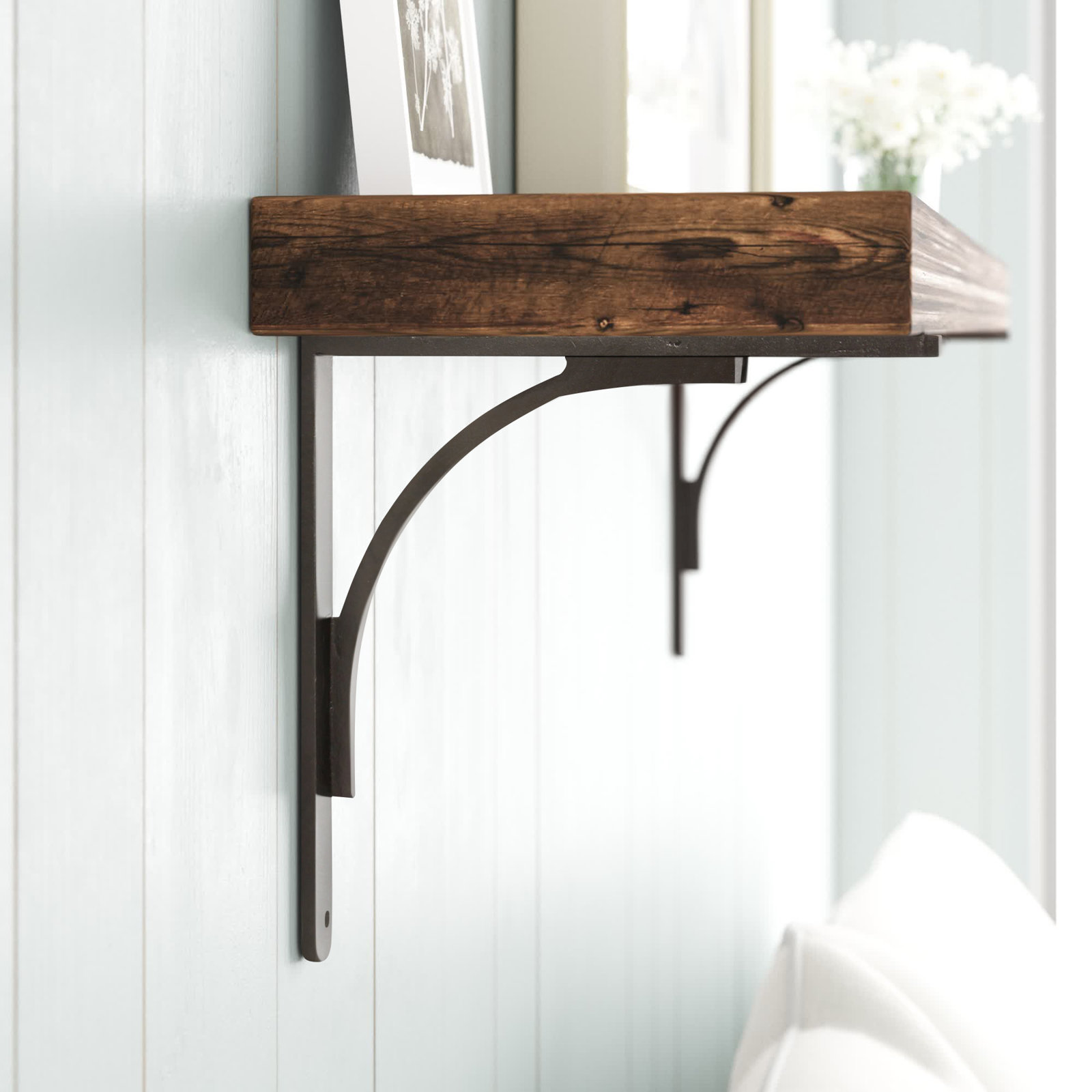 Iron Shelf Bracket, Gray
