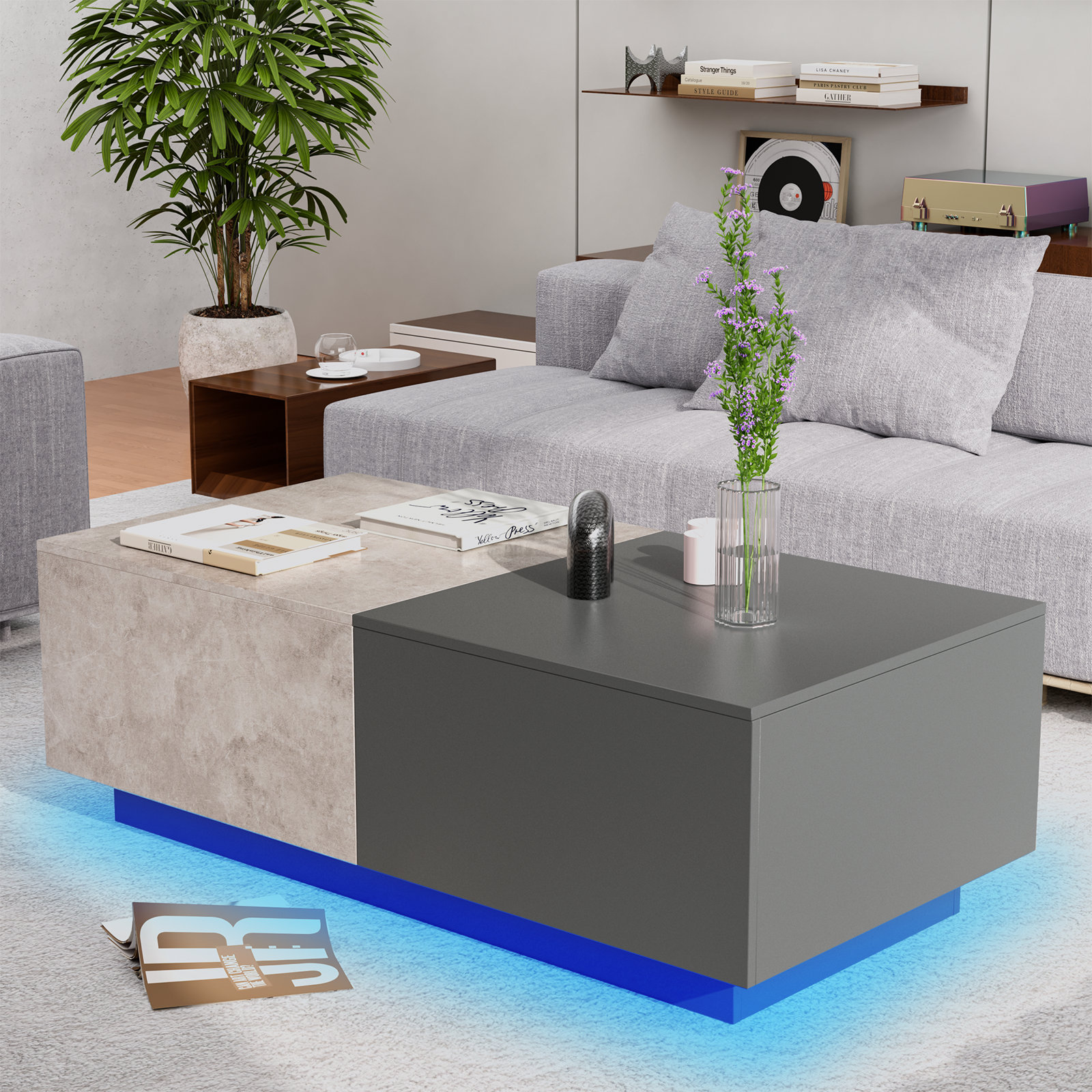 View of Wrought Studio™ Lift Top Coffee Table with Drawers & Reviews | Wayfair
