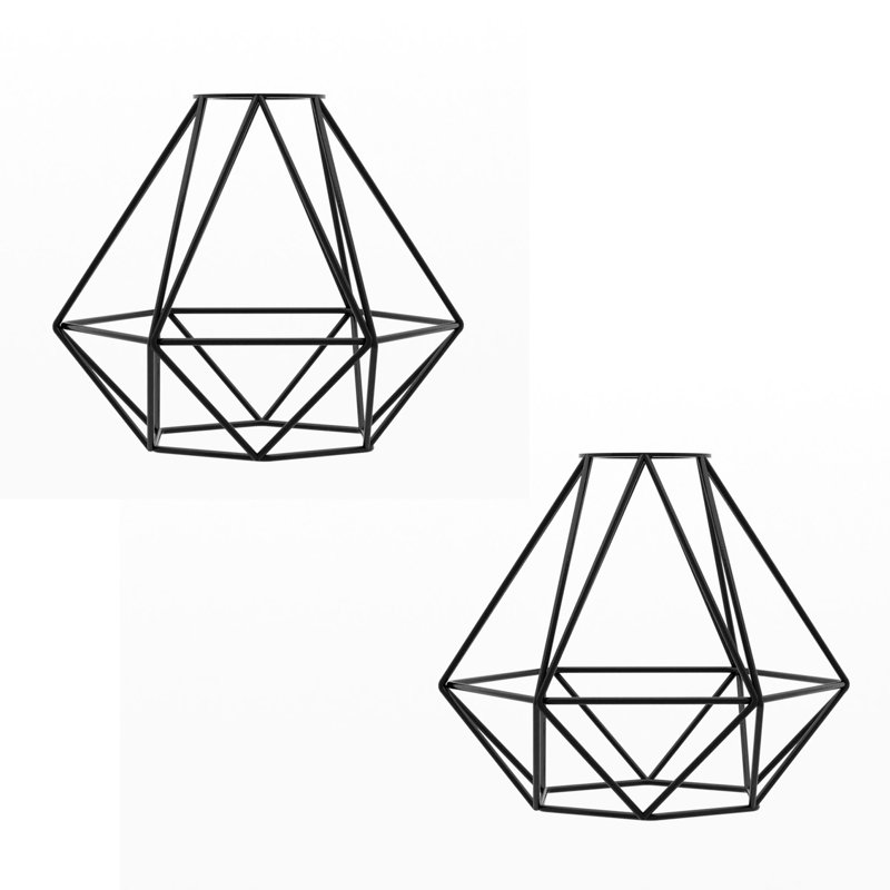 13cm H Metal Novelty Pendant Shade ( Screw On ) in Black