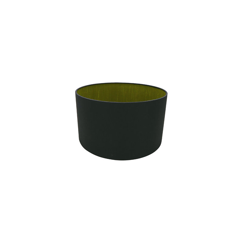 Cotton Drum Lamp Shade, Midnight Black, 17cmH x 30cm W x 30cm D
