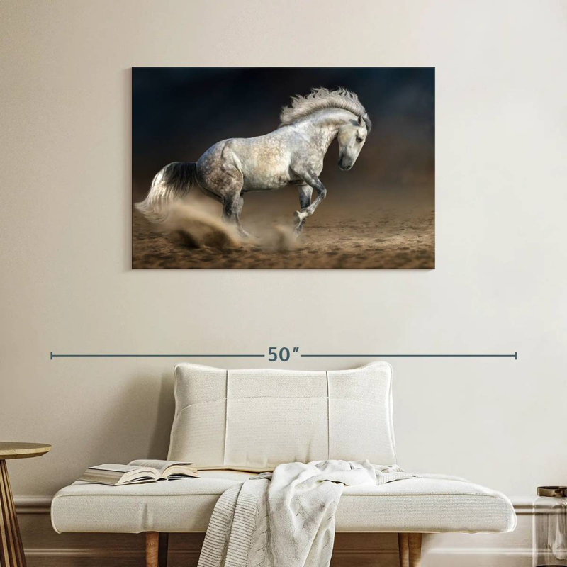 Brampt Moving Andalusian Horse, 26" H x 39" W