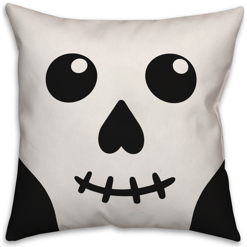  Skull Face Throw Pillow