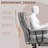 Massage Executive Office Chair With 6 Vibration Points, 400LBS Heated Big And Tall Office Chair With Foot Rest And Lumbar Support, Microfiber Reclining Computer Desk Chair-2059166714