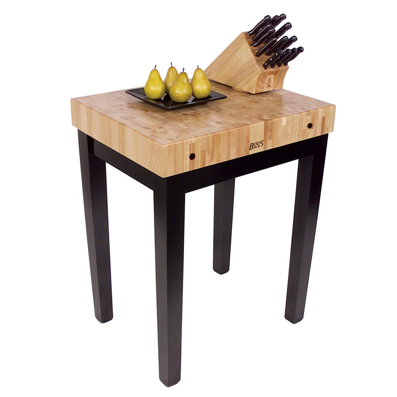 Table de préparation en bois American Heritage, Noir caviar, Non inclus
