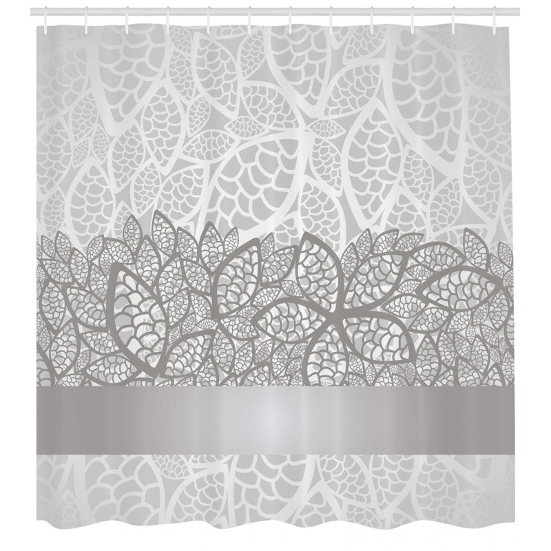 Ensemble de rideau de douche + crochets, H 69 po x l 105 po