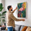 Flamingo Tropical - Wrapped Canvas-1521973063-1521973066