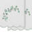  100% Turkish Cotton WILD BRANCH Scallop 2PC Embellished Bath Towel Set-1891885244-1891911489