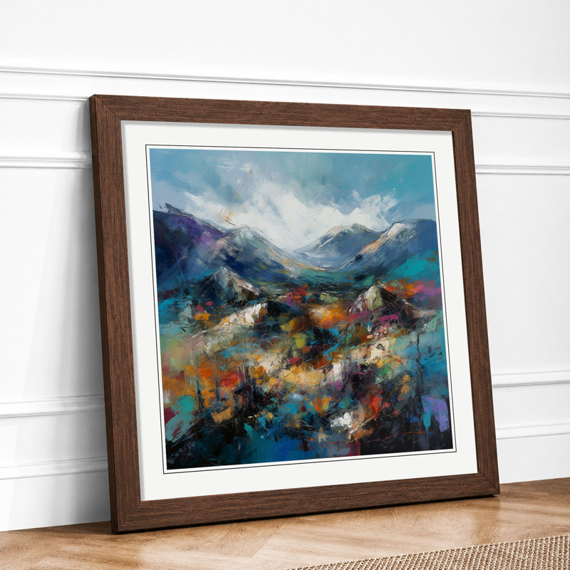 Scotland Abstract Expressionism - Framed Print, Walnut