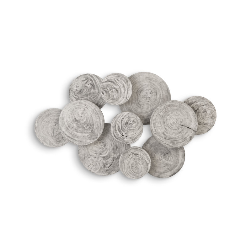 Gray Mango Wood Asymmetrical Wall Art Decor