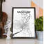 Saginaw City Map - Unframed Graphic Art Print on Paper-146672871-262887279