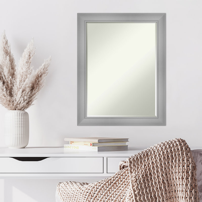 Marsiella Flat Wall Mirror, Polished Nickel