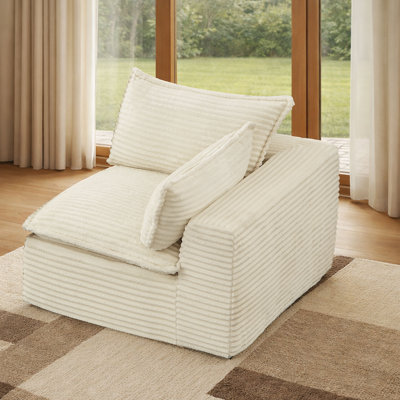 Fauteuil d'appoint moderne avec accoudoir gauche