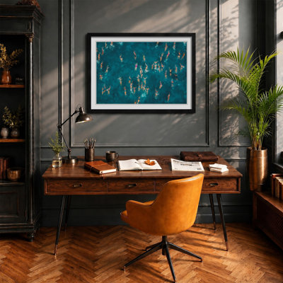 Swimmers Swimming - Framed Print