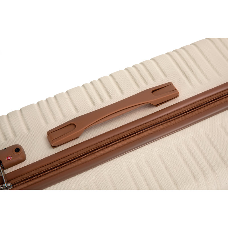 Ensemble de 5 pièces (20 "24" 28 + un sac de voyage et une trousse de toilette), ensemble de valises rigides à roulettes en ABS avec verrou TSA Valise de bagage à main Valise durable de couleur assortie