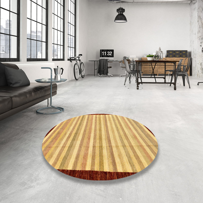 Tapis abstrait moderne 90, Rond 5 pi