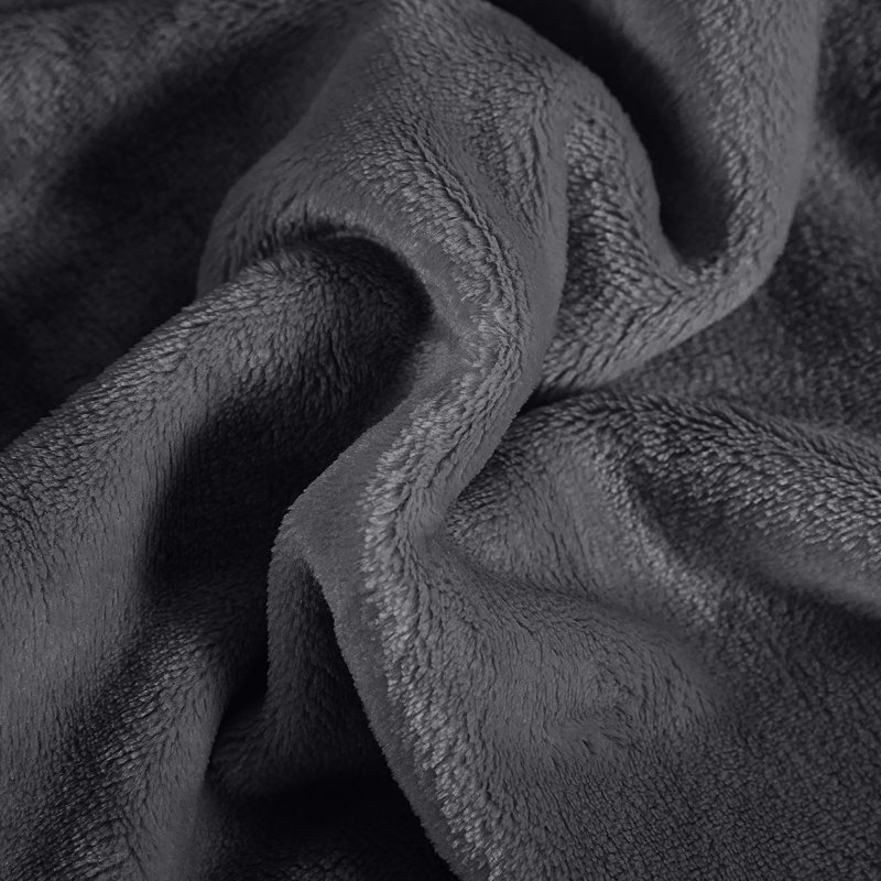 Ultra-Soft Fleece Blanket - Plush Warm Bed & Sofa Throw for All-Season Comfort, Super King (230cm x 270cm), Grey