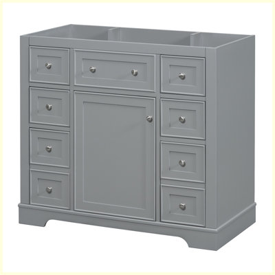 Meuble-lavabo moderne avec armoire et six tiroirs