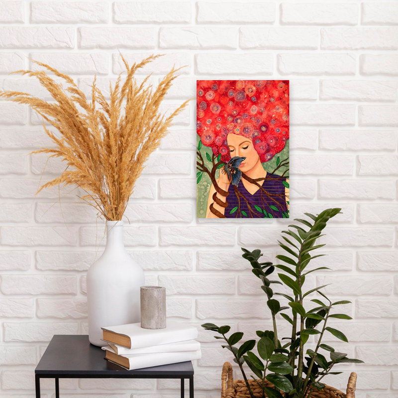 Force De La Nature Sylvie Demers Contemporary Butterfly Flower Wall Art Print 1 Piece Wrapped Canvas Wall Art