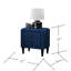 Armoire de chambre en velours bleu marine avec 2 tiroirs d'organisation-850008797