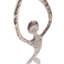 Danseuse libre en aluminium coulé argent poli