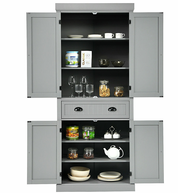 Garde-manger 72 po, gris, Noir