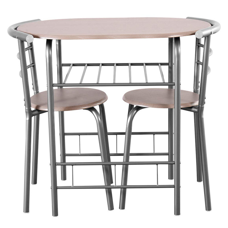 Varvara 2 - Person Dining Set, Grey, Grey, Grey