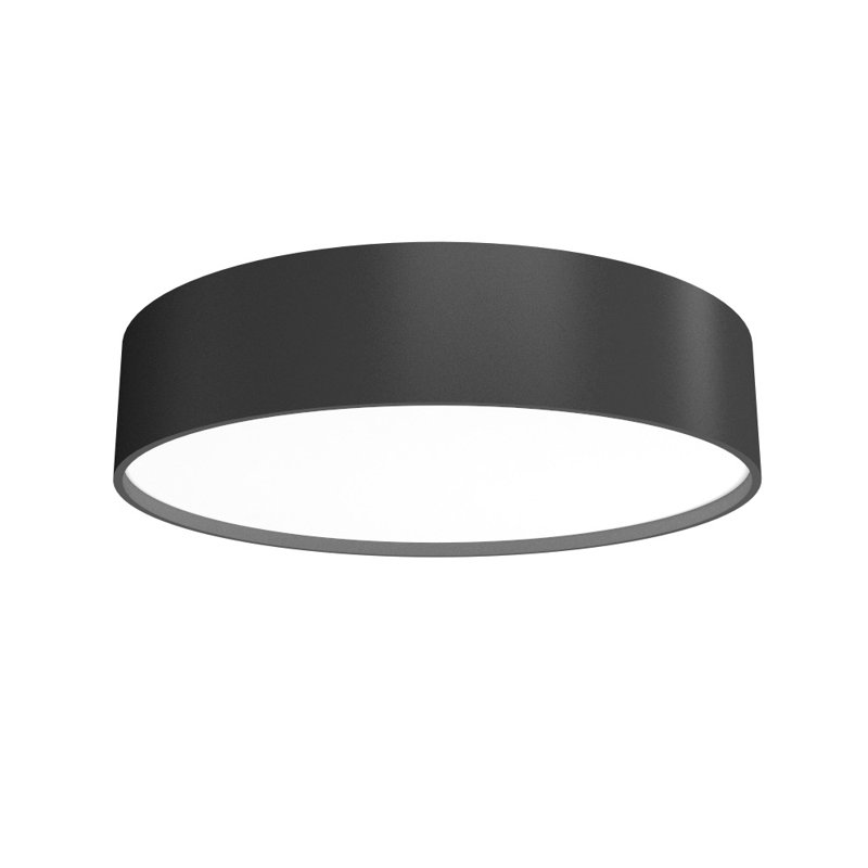 Cilíndrico 1 - Light LED Flush Mount, Imbuia, 4.88" H x 13.65" W x 13.65" D