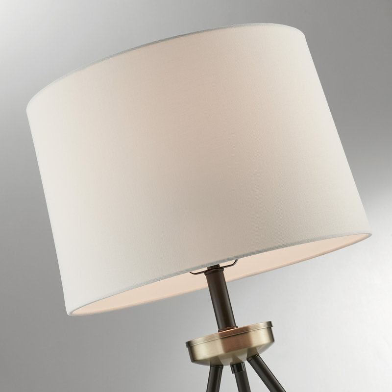 Altraud Tripod Floor & Table Lamp Set, Black/Antique Brass