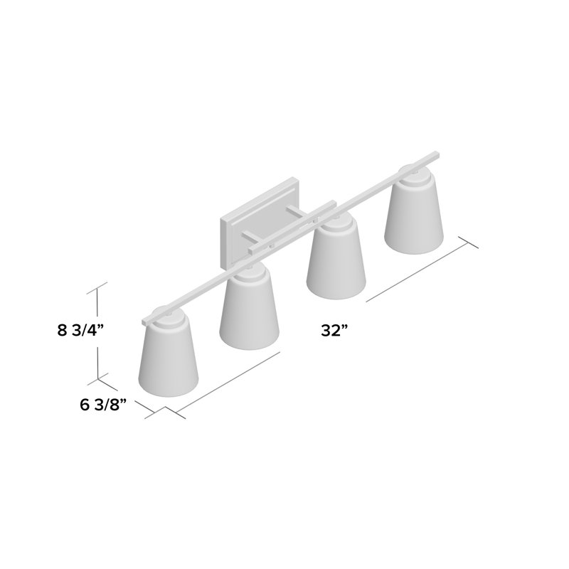 Averi 4 - Light Dimmable Vanity Light, Black