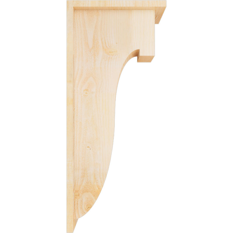 Corbeau Del Monte avec contre-plaque, H 28 po x l 6 po x P 12 po, Sapin de Douglas, Sciage brut