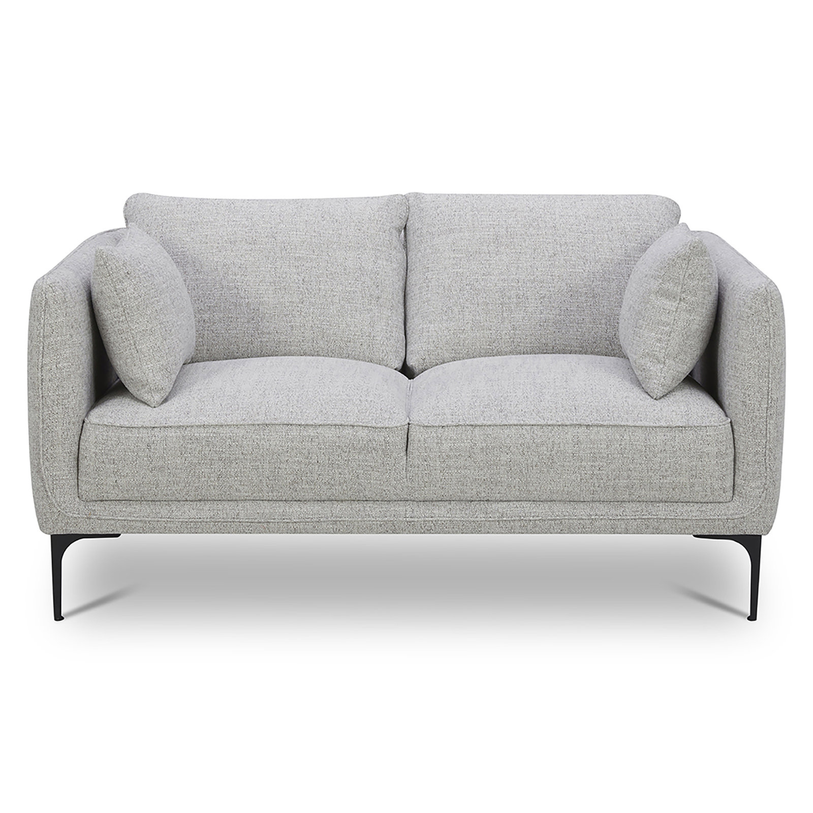 Rae 2-Piece Linen Living Room Set, Gray Heathered Polyester