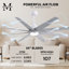 Ariella - Ventilateur de plafond à huit pales - DEL intégrée-103363394-103363392