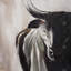 Vue de face de la tête de taureau | Art sur toile, animaux de ferme-119717582