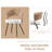 Rattan Dining Chairs Set Of 4,farmhouse Upholstered Teddy Cushion With Pe Cane Round Back Kitchen Chair,mid Century Modern Dining Room Chair With Black Metal For Kitchen,white
