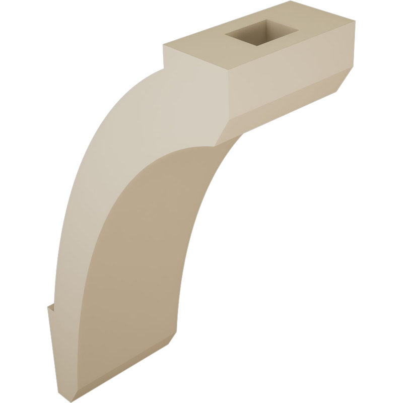 Attelle de genou en uréthane Lafayette Signature, l 3 po x P 6 po x H 10 po, brun clair apprêté, 3"W x 6"D x 10"H