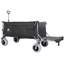 Très grand wagon de plage utilitaire très long 67 po avec hayon ouvert et roues tout-terrain, capacité de 500 lb, cadre stable breveté, aucun assemblage requis, noir et gris-125533462