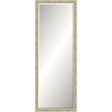 Distressed Antique Ivory Beveled Signature Mirror
