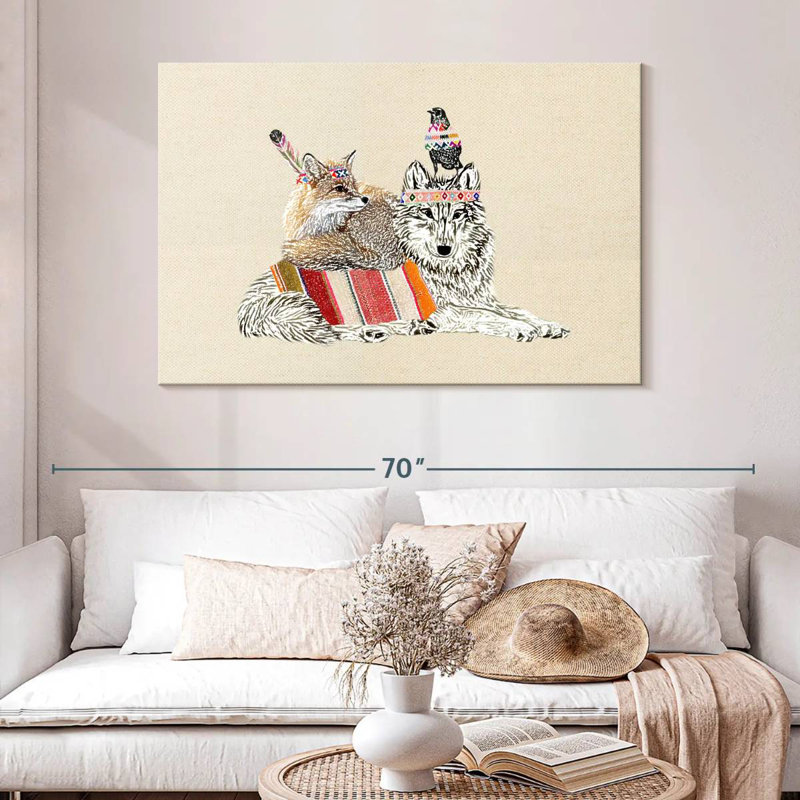 Boho loup, H 32 po x l 48 po