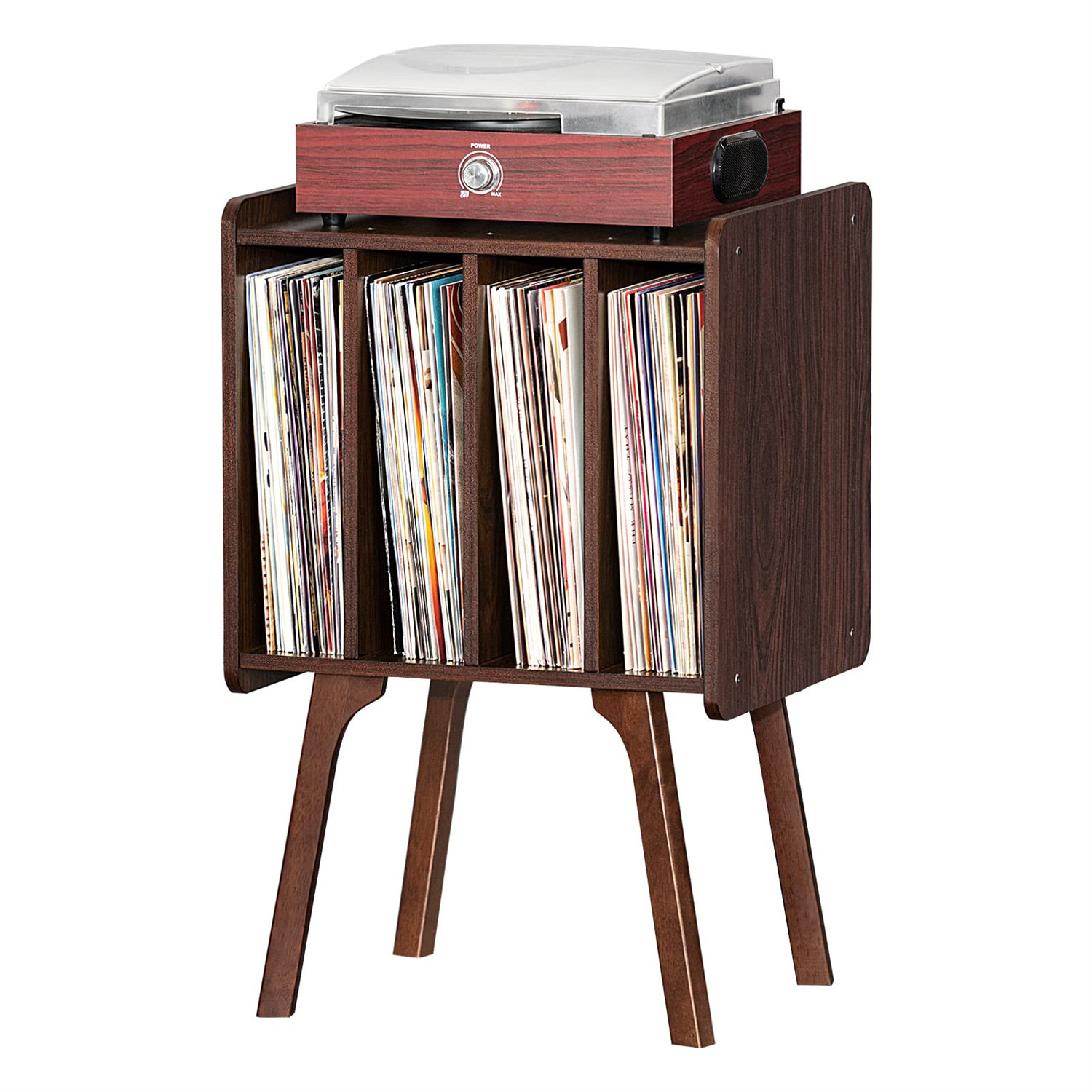 Perfect for Dorm or Studio - Great Gift! - Vinyl LP Record Storage Crate  with Black Bird