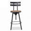 Bar Stools with Metal Legs,Back